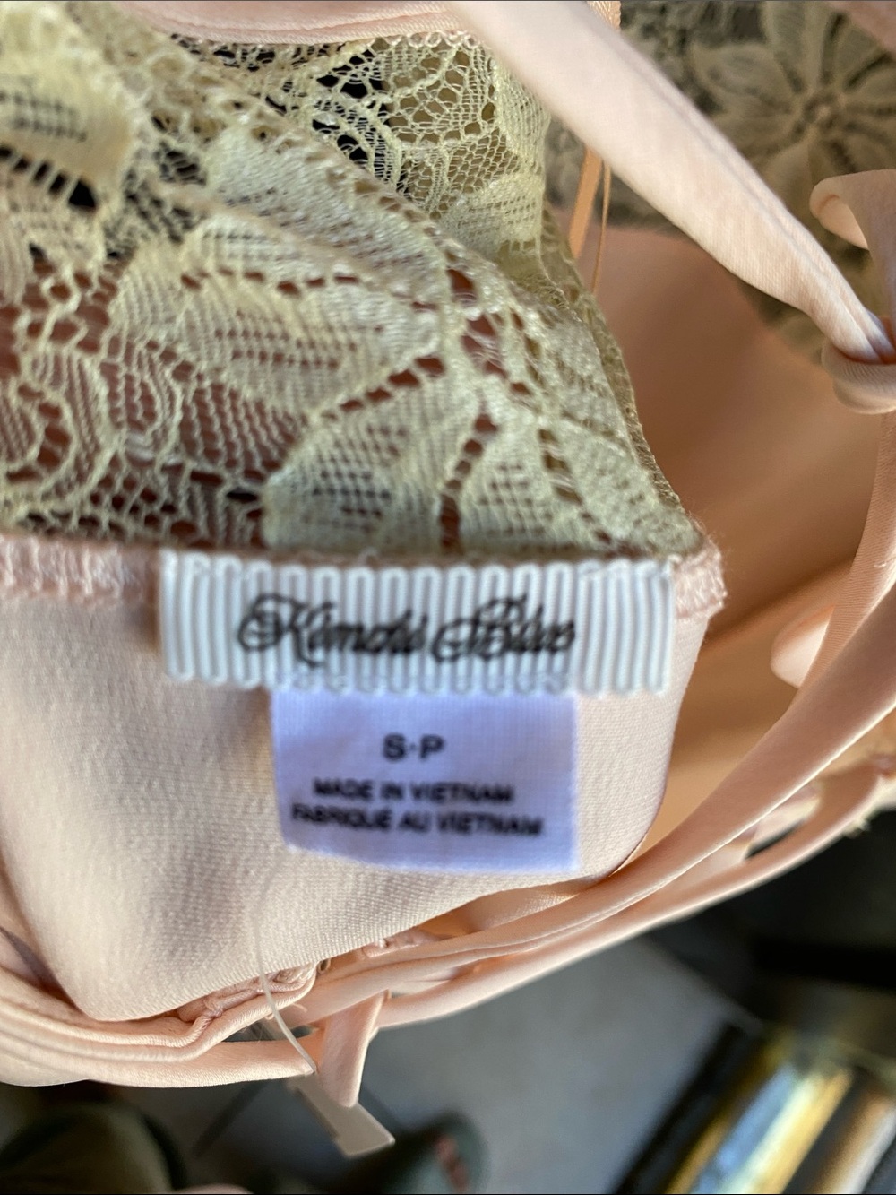 Urban Outfitters Pale Pink Dress with Pale Yellow Lace Trim - Picture 12 of 12